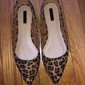 Leopard print flats